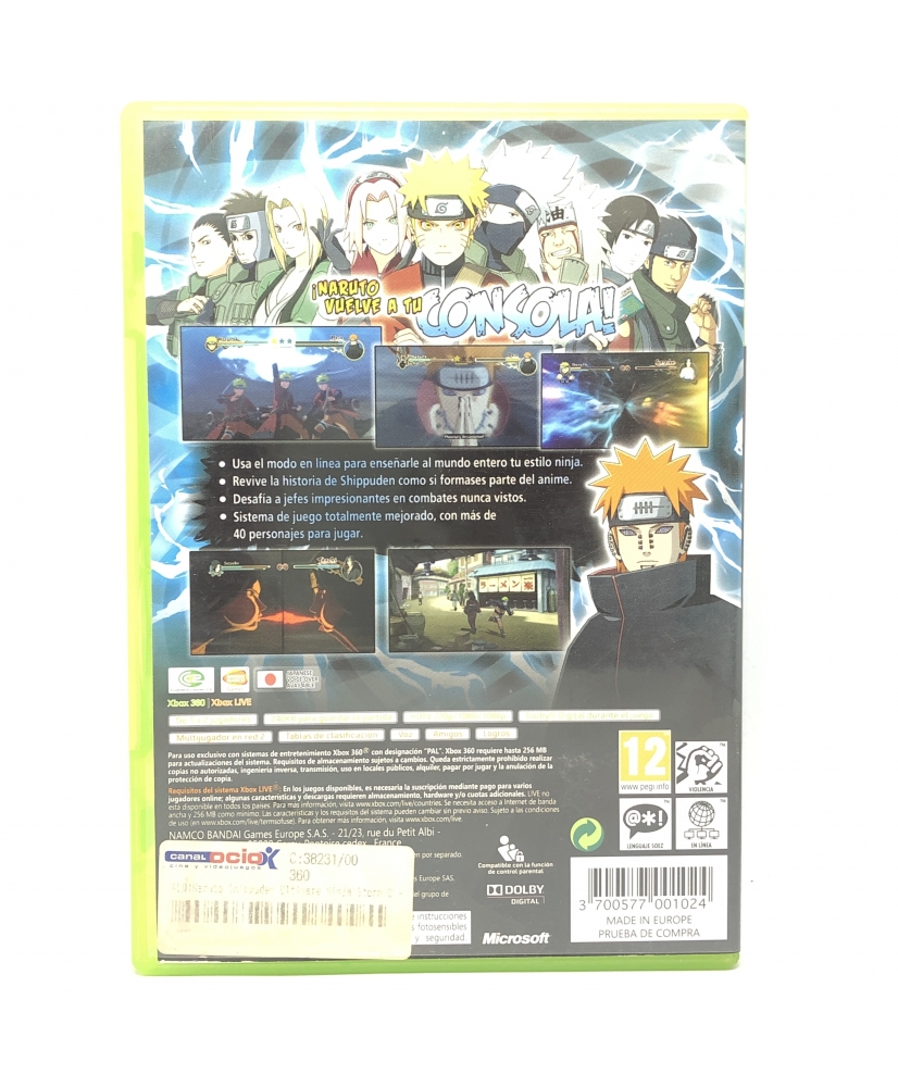 Naruto Shippuden Ultimate Ninja Storm 2 - Xbox 360 - PAL FR - Complet Bon état